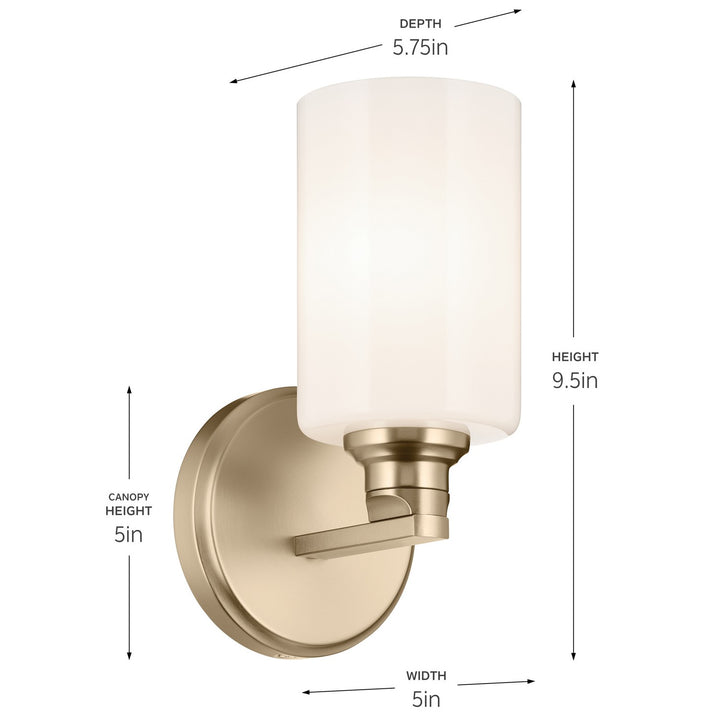 Kichler Canada - 55224CPZ - One Light Wall Sconce - Gioe - Champagne Bronze