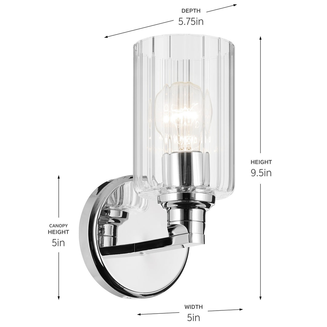 Kichler Canada - 55224CHFLU - One Light Wall Sconce - Gioe - Chrome