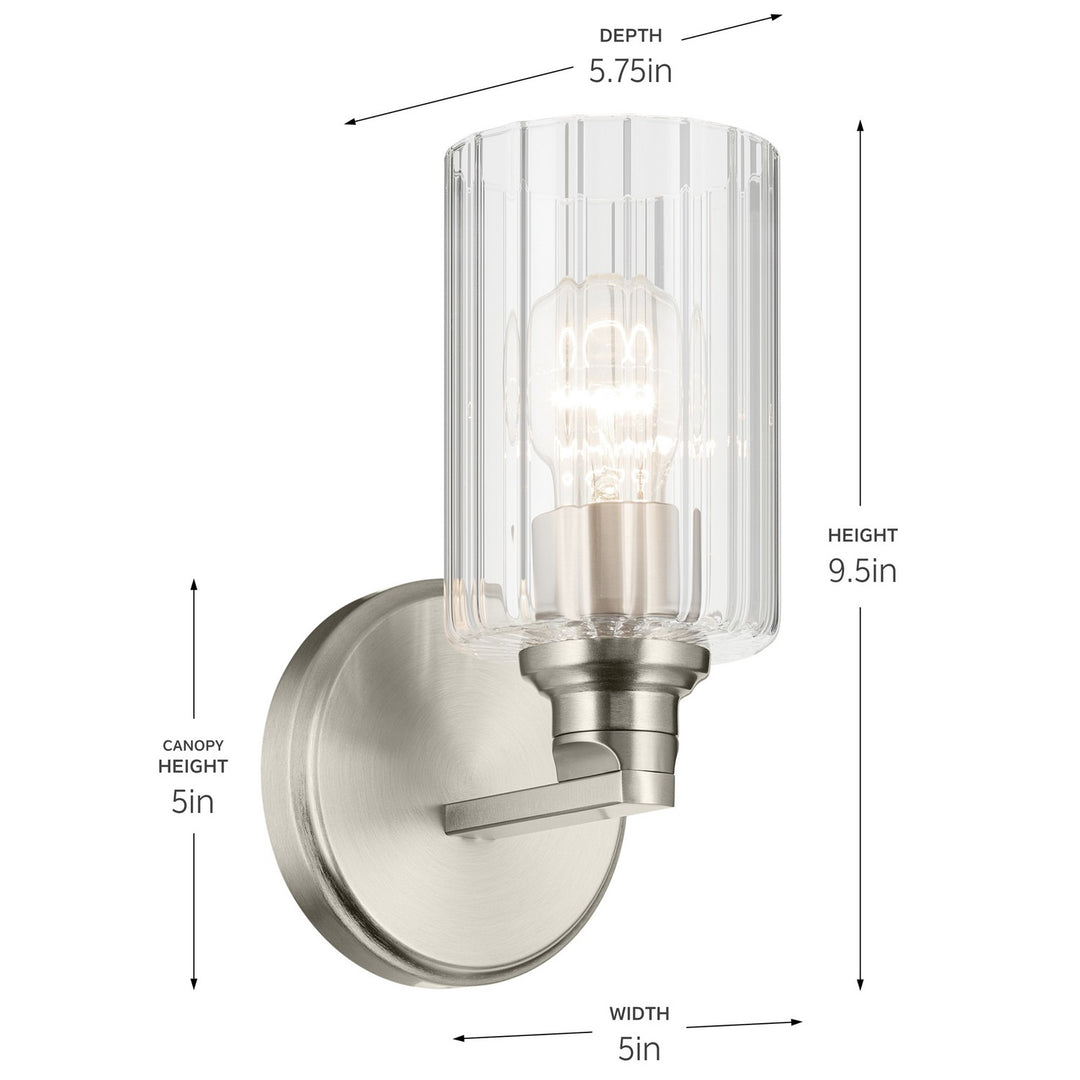 Kichler Canada - 55224NIFLU - One Light Wall Sconce - Gioe - Brushed Nickel