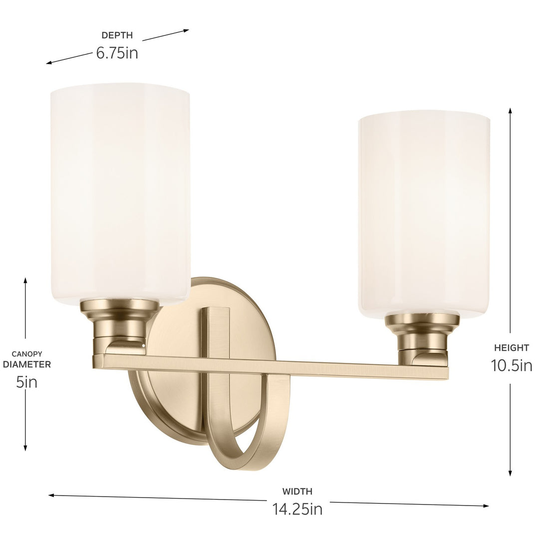 Kichler Canada - 55225CPZ - Two Light Bath - Gioe - Champagne Bronze