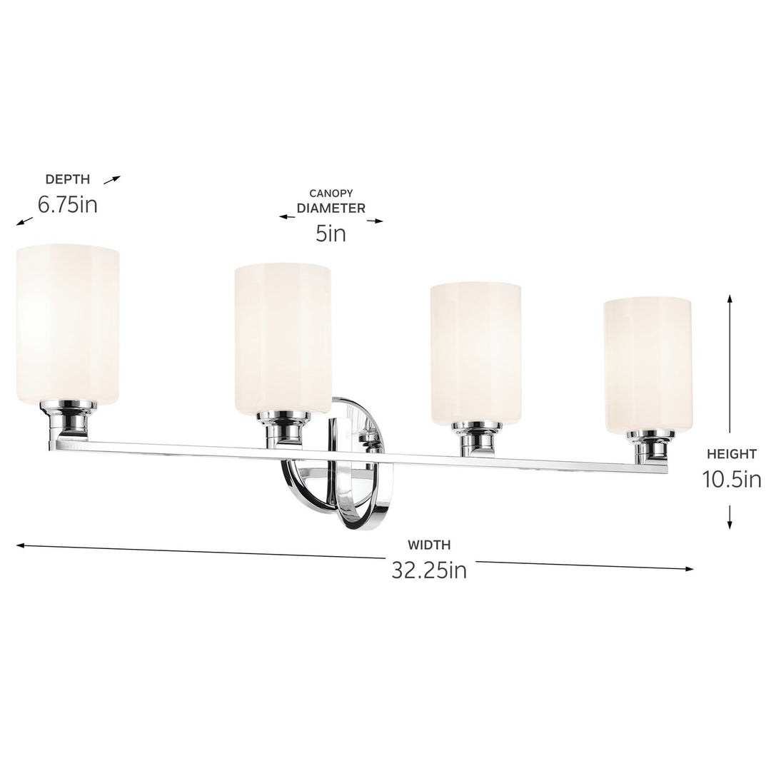 Kichler Canada - 55227CH - Four Light Bath - Gioe - Chrome