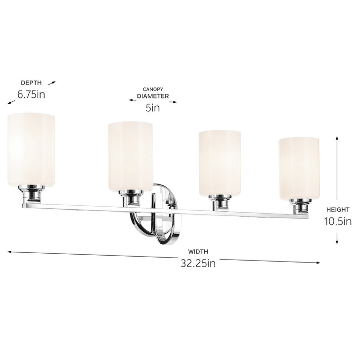 Kichler Canada - 55227CH - Four Light Bath - Gioe - Chrome