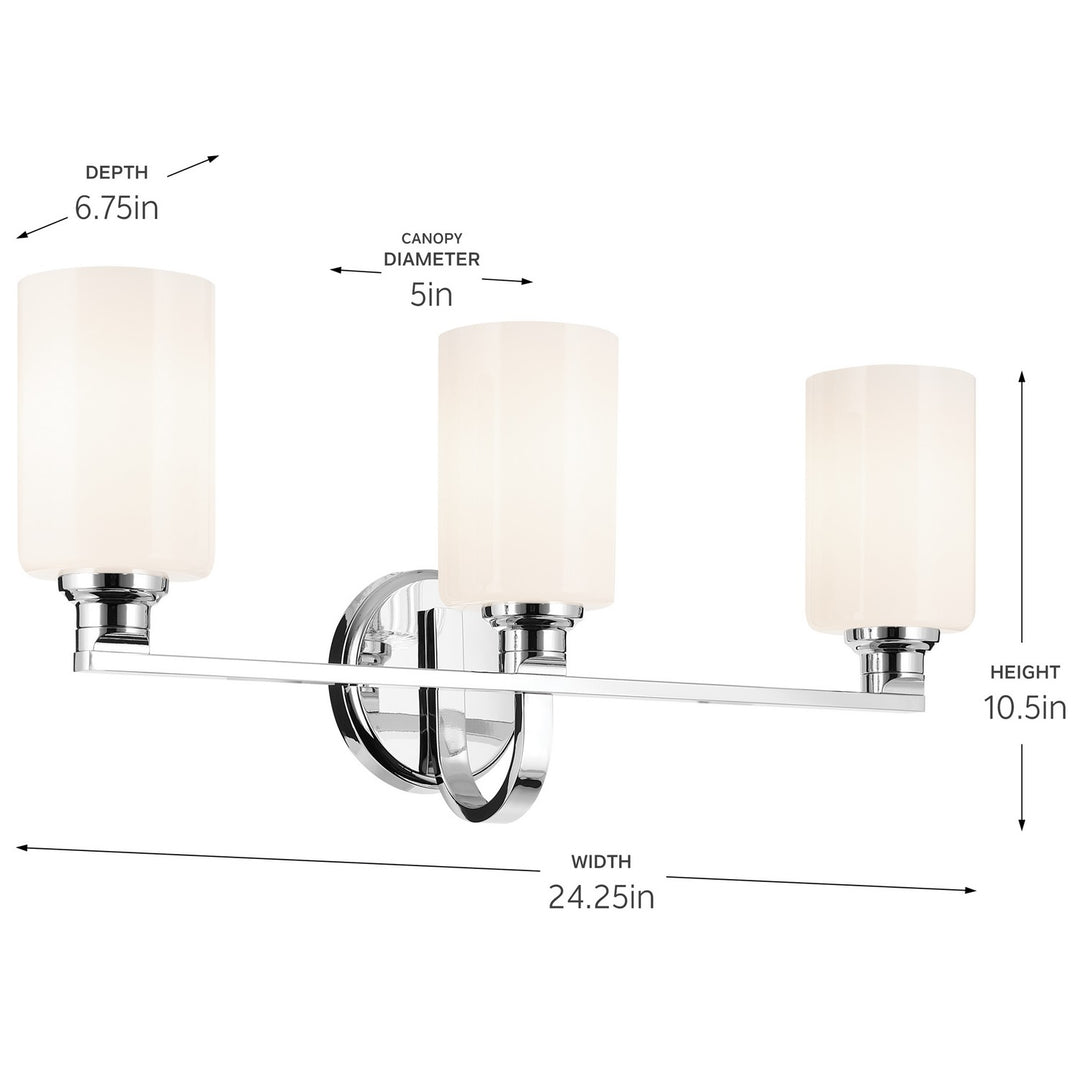 Kichler Canada - 55226CH - Three Light Bath - Gioe - Chrome