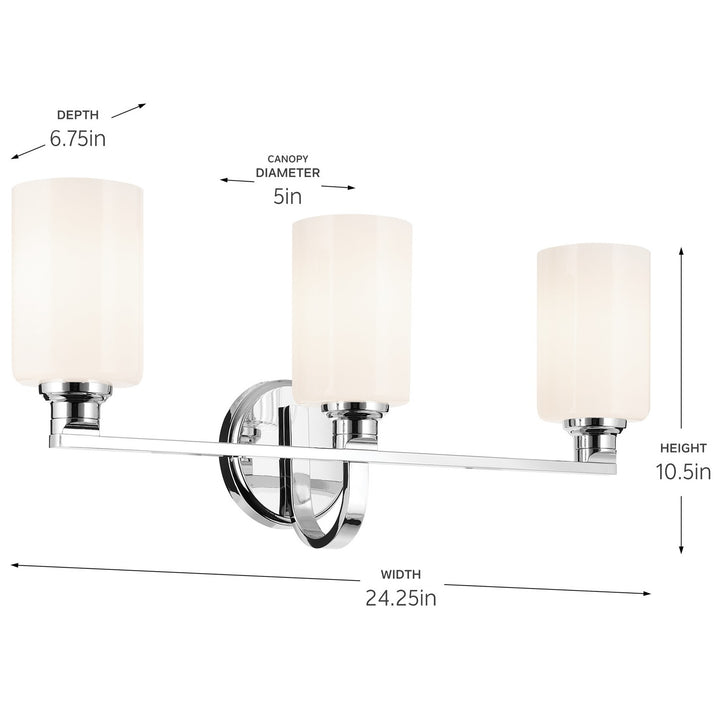 Kichler Canada - 55226CH - Three Light Bath - Gioe - Chrome
