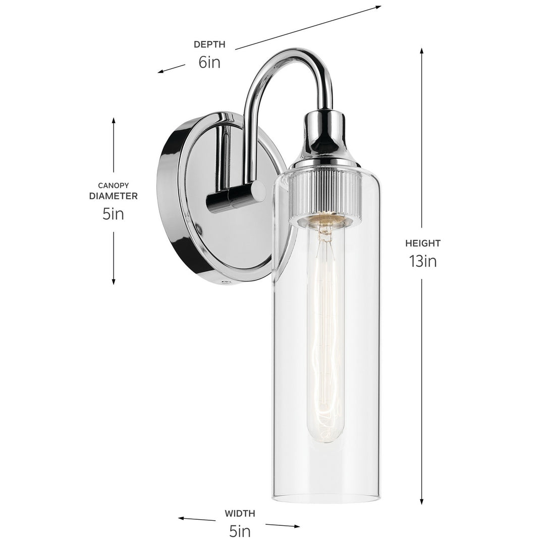 Kichler Canada - 55209CH - One Light Wall Sconce - Kavi - Chrome