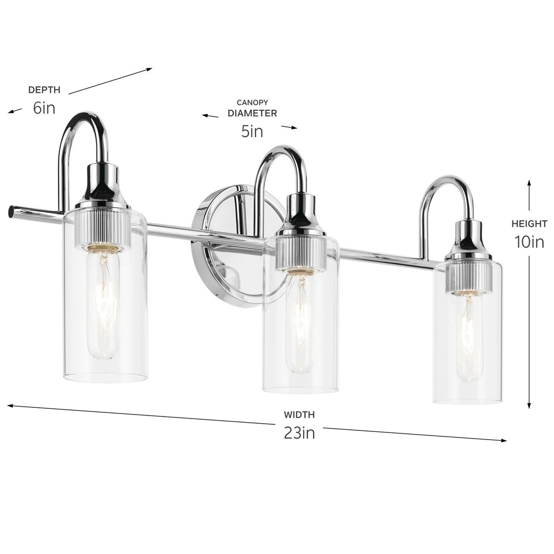 Kichler Canada - 55211CH - Three Light Bath - Kavi - Chrome