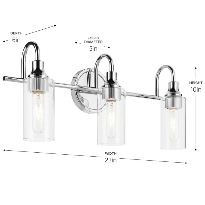 Kichler Canada - 55211CH - Three Light Bath - Kavi - Chrome
