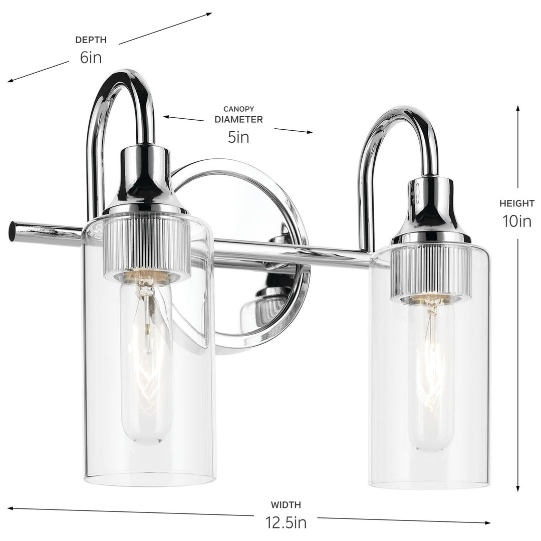 Kichler Canada - 55210CH - Two Light Bath - Kavi - Chrome