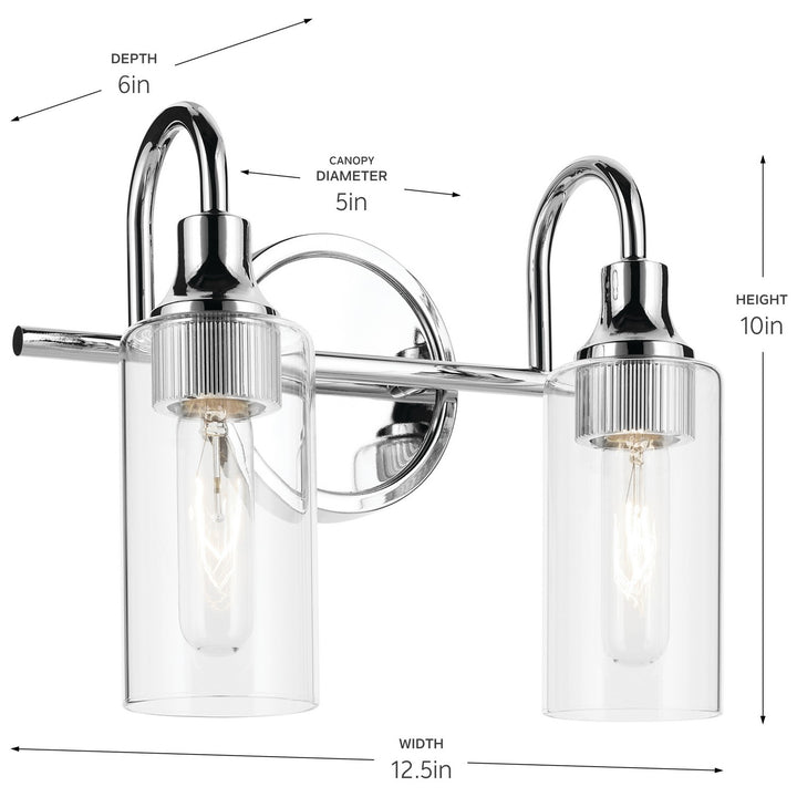 Kichler Canada - 55210CH - Two Light Bath - Kavi - Chrome