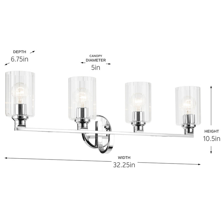 Kichler Canada - 55227CHFLU - Four Light Bath - Gioe - Chrome