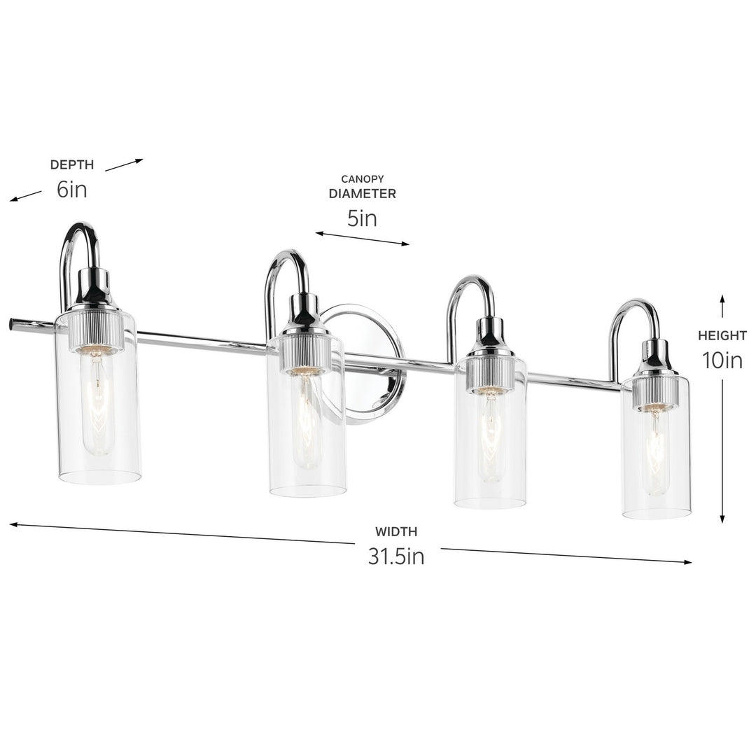 Kichler Canada - 55212CH - Four Light Bath - Kavi - Chrome