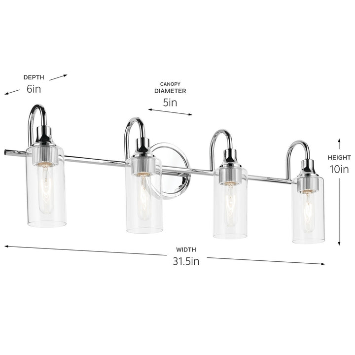 Kichler Canada - 55212CH - Four Light Bath - Kavi - Chrome