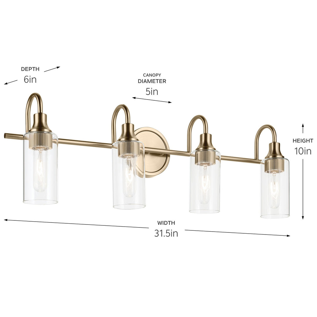 Kichler Canada - 55212CPZ - Four Light Bath - Kavi - Champagne Bronze