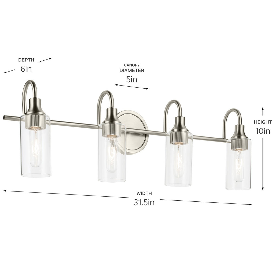 Kichler Canada - 55212NI - Four Light Bath - Kavi - Brushed Nickel