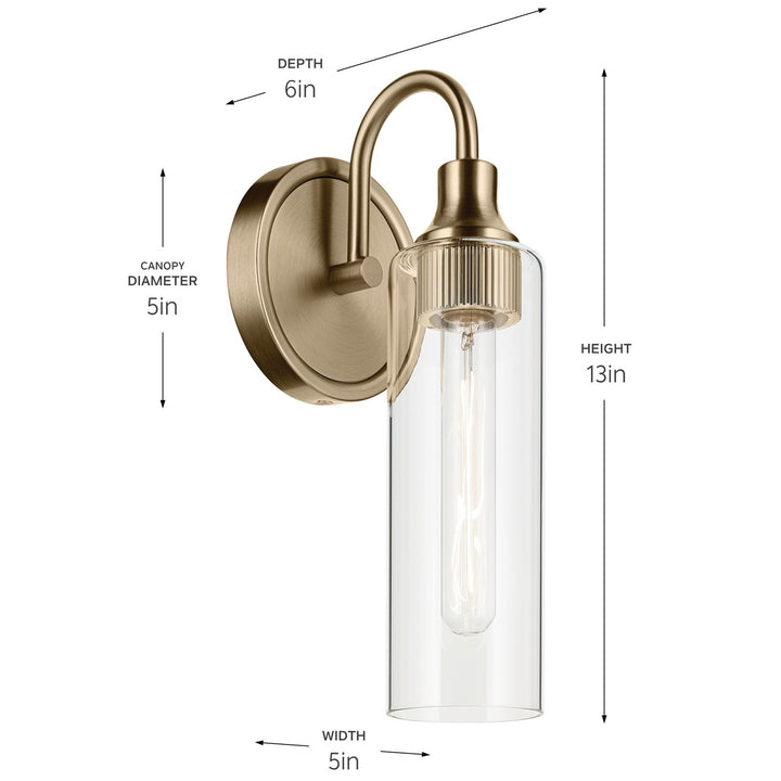 Kichler Canada - 55209CPZ - One Light Wall Sconce - Kavi - Champagne Bronze
