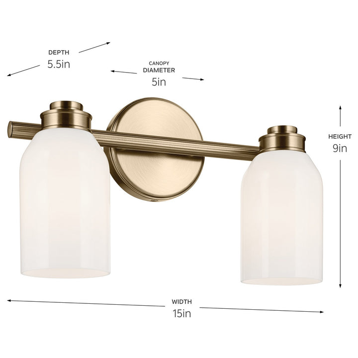 Kichler Canada - 55201CPZ - Two Light Bath - Shae - Champagne Bronze