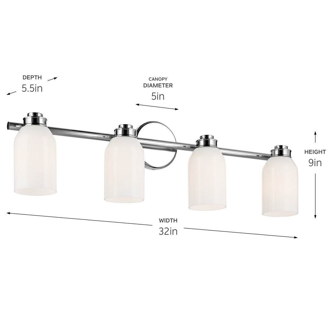 Kichler Canada - 55203CH - Four Light Bath - Shae - Chrome