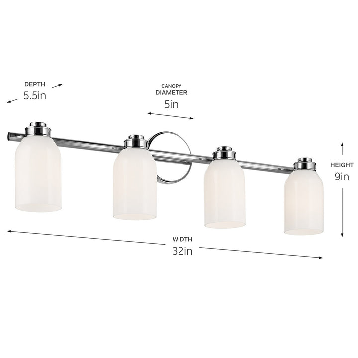 Kichler Canada - 55203CH - Four Light Bath - Shae - Chrome