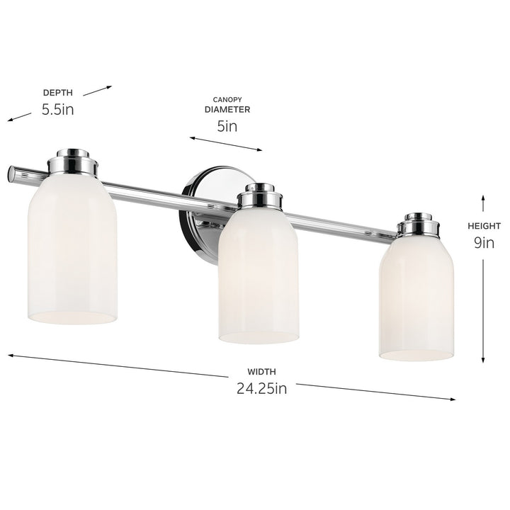 Kichler Canada - 55202CH - Three Light Bath - Shae - Chrome