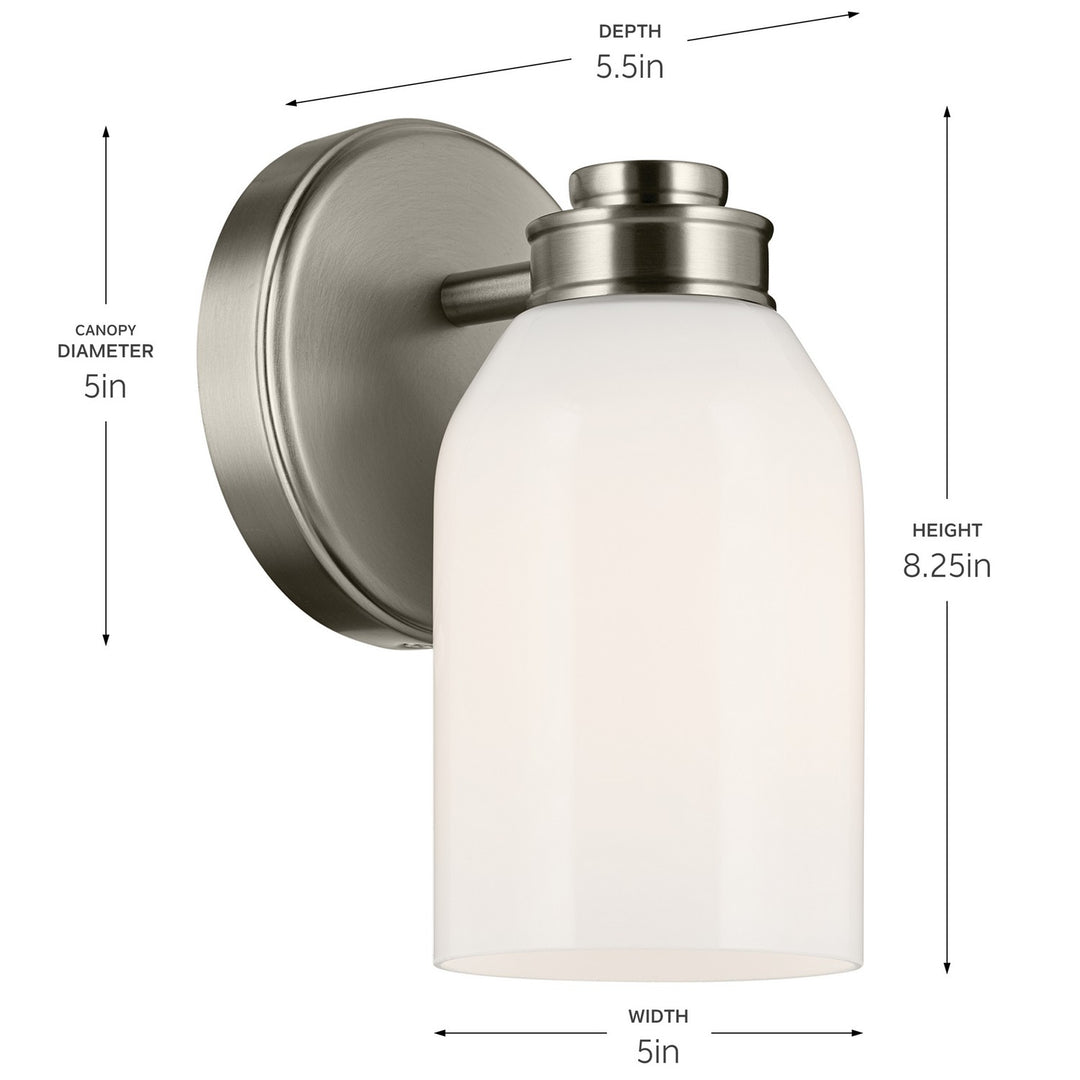 Kichler Canada - 55200NI - One Light Wall Sconce - Shae - Brushed Nickel