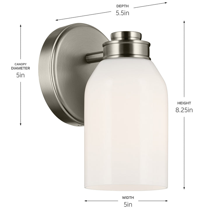 Kichler Canada - 55200NI - One Light Wall Sconce - Shae - Brushed Nickel