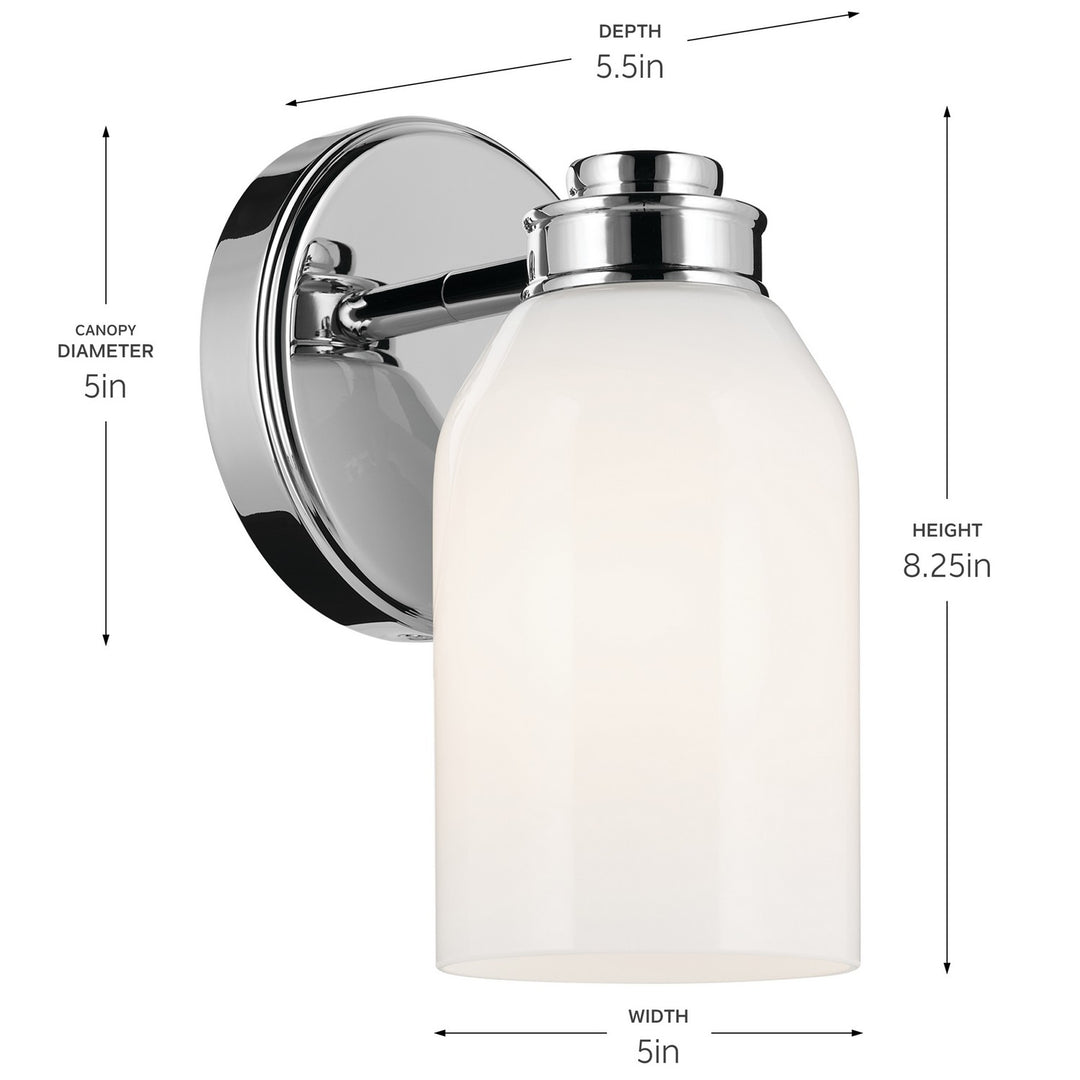 Kichler Canada - 55200CH - One Light Wall Sconce - Shae - Chrome