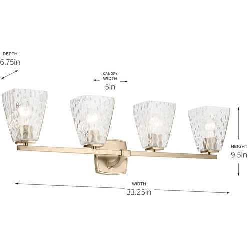 Marant Four Light Bath in Champagne Bronze Kichler Canada