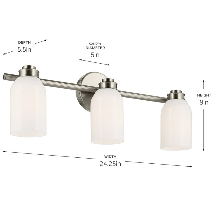 Kichler Canada - 55202NI - Three Light Bath - Shae - Brushed Nickel