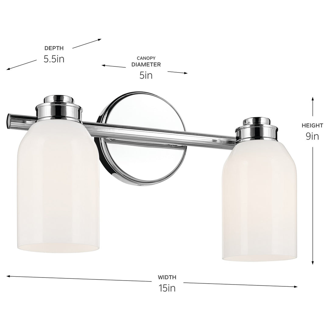 Kichler Canada - 55201CH - Two Light Bath - Shae - Chrome
