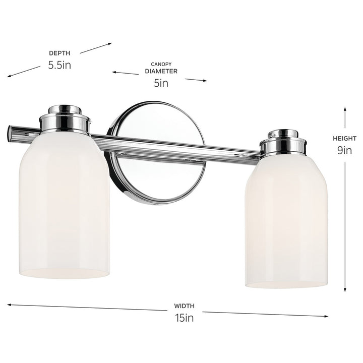 Kichler Canada - 55201CH - Two Light Bath - Shae - Chrome