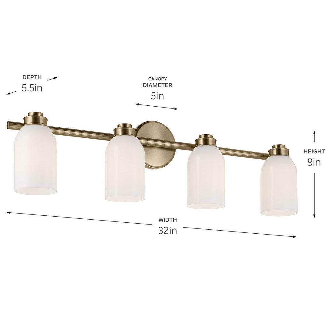 Kichler Canada - 55203CPZ - Four Light Bath - Shae - Champagne Bronze