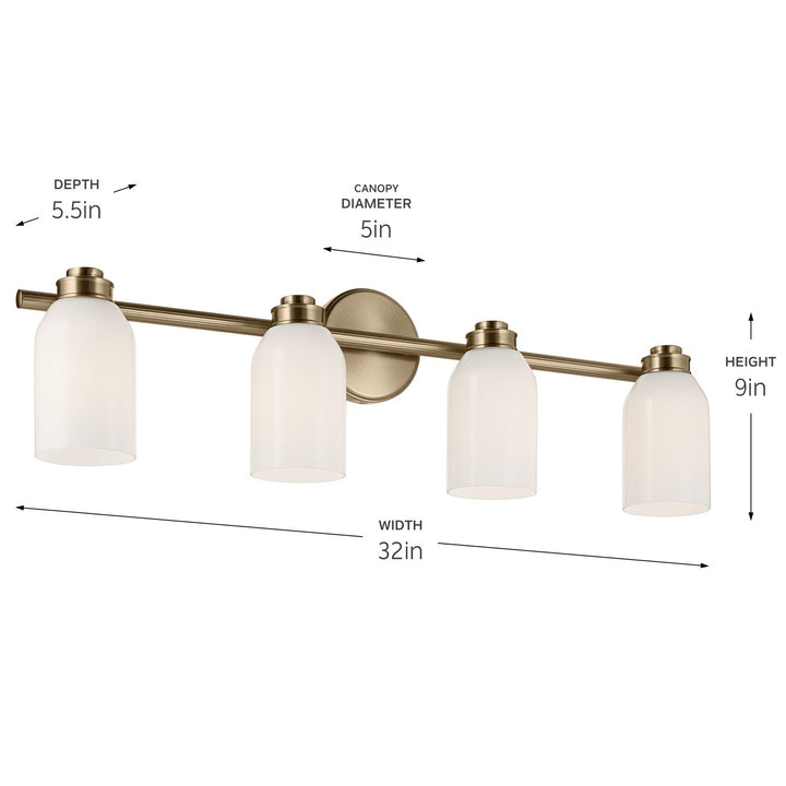 Kichler Canada - 55203CPZ - Four Light Bath - Shae - Champagne Bronze