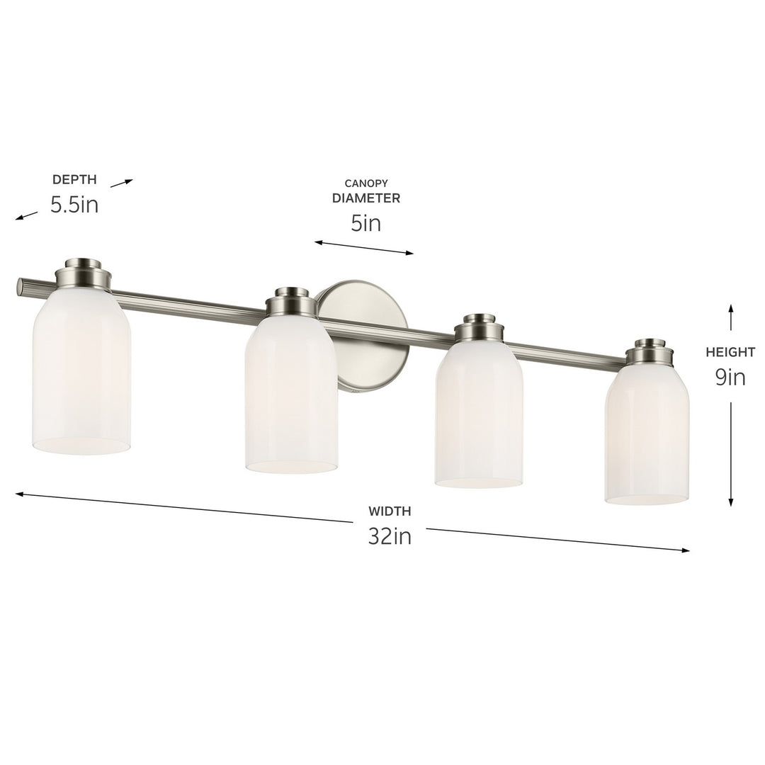 Kichler Canada - 55203NI - Four Light Bath - Shae - Brushed Nickel