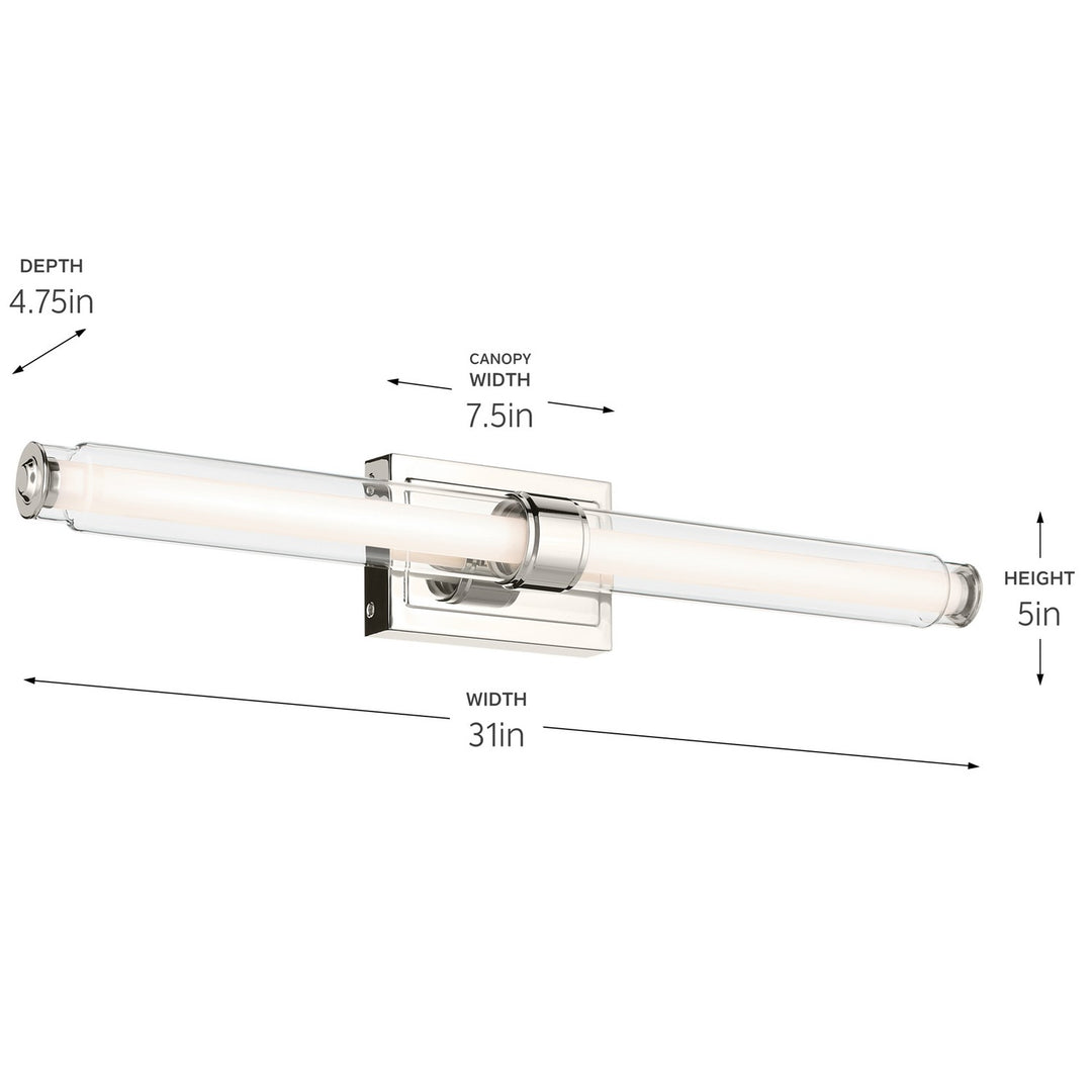 Kichler Canada - 55239PNLED - LED Linear Bath - Laurene - Polished Nickel