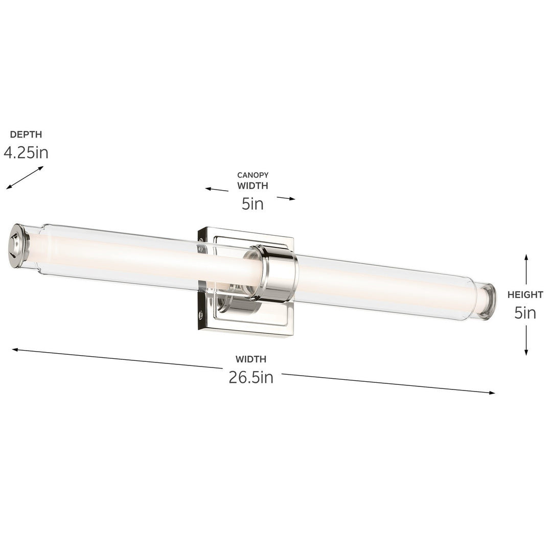 Kichler Canada - 55238PNLED - LED Linear Bath - Laurene - Polished Nickel