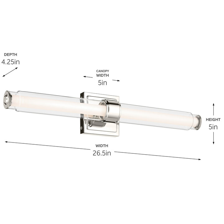 Kichler Canada - 55238PNLED - LED Linear Bath - Laurene - Polished Nickel