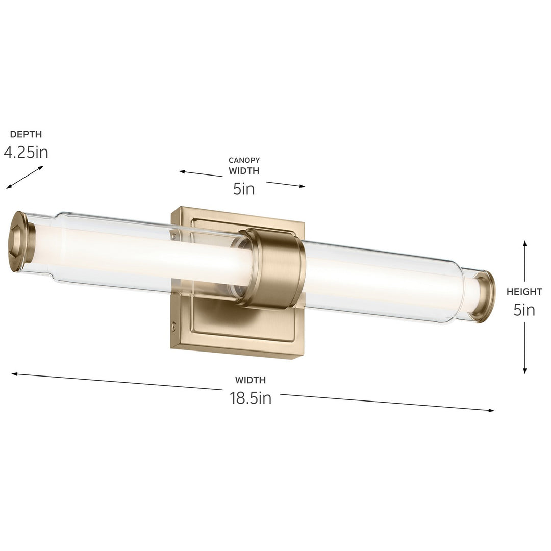 Kichler Canada - 55237CPZLED - LED Bath Bar - Laurene - Champagne Bronze