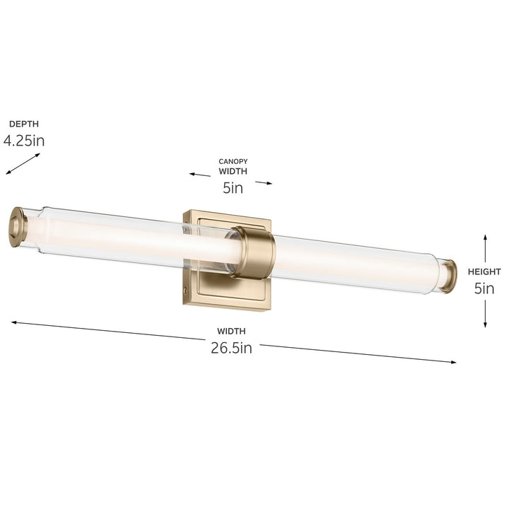 Kichler Canada - 55238CPZLED - LED Linear Bath - Laurene - Champagne Bronze