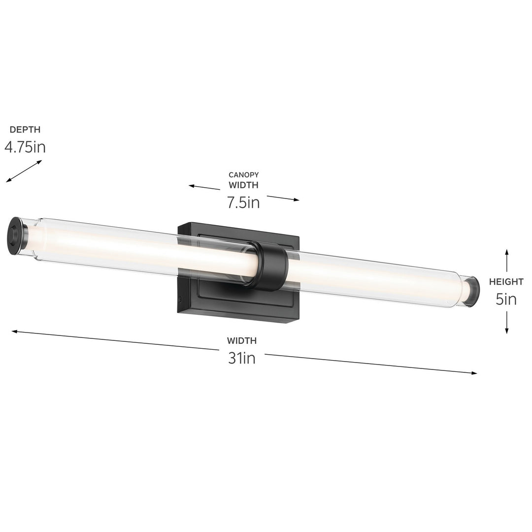 Kichler Canada - 55239BKLED - LED Linear Bath - Laurene - Black