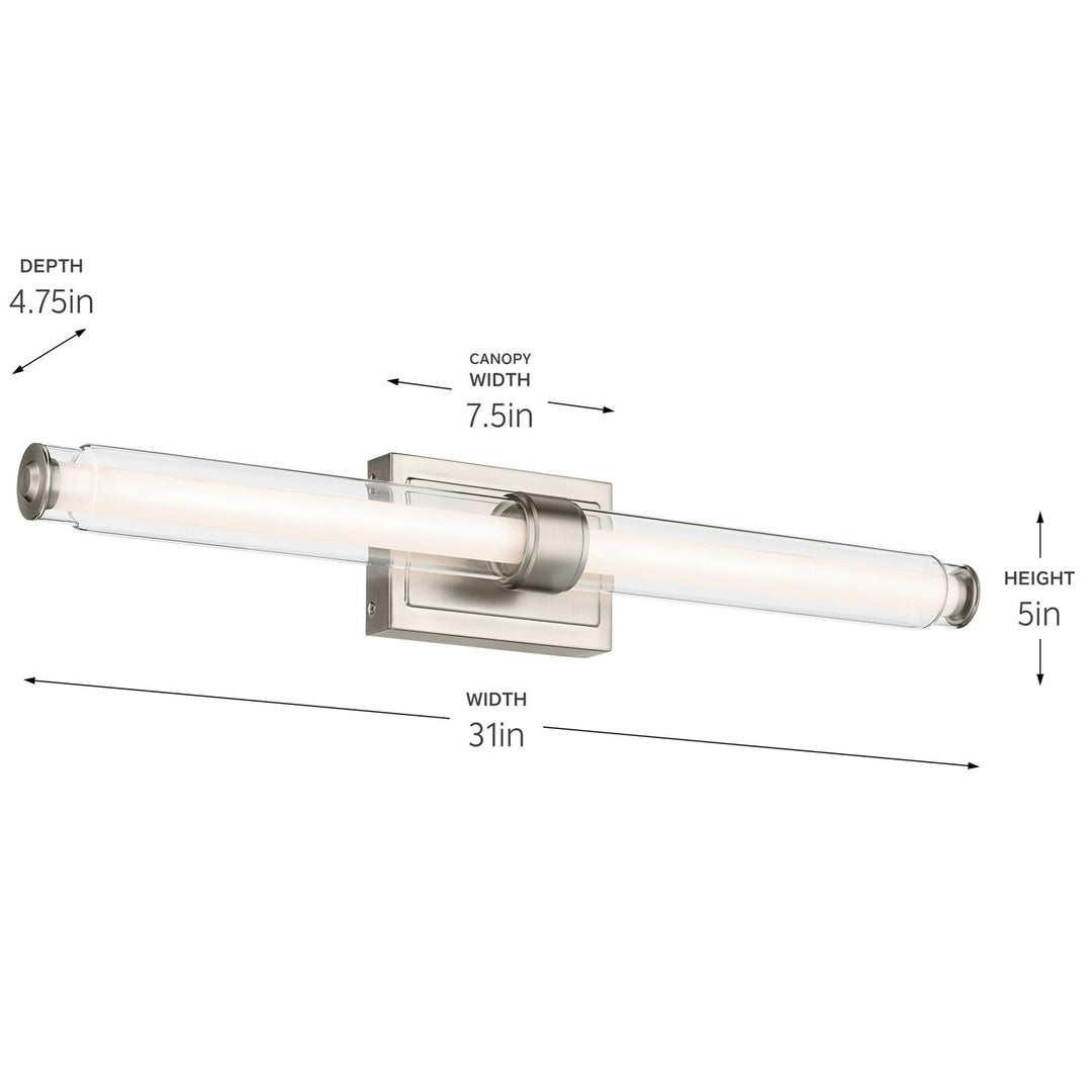 Kichler Canada - 55239NILED - LED Linear Bath - Laurene - Brushed Nickel