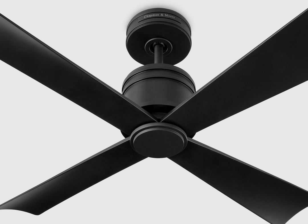 Visual Comfort Fan Canada - 4LNCR44MBK - 44" Ceiling Fan - Launceton - Midnight Black