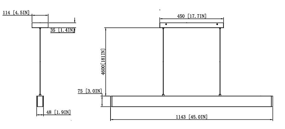 Z-Lite Canada - 1016-45L-BN-LED - LED Linear Chandelier - Hudson - Brushed Nickel