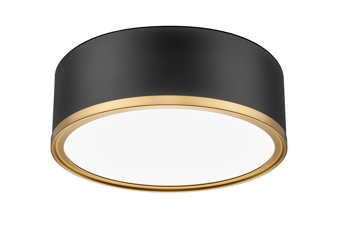 Z-Lite Canada - 1018F12-MB-MGLD-LED - LED Flush Mount - Bradley - Matte Black + Modern Gold