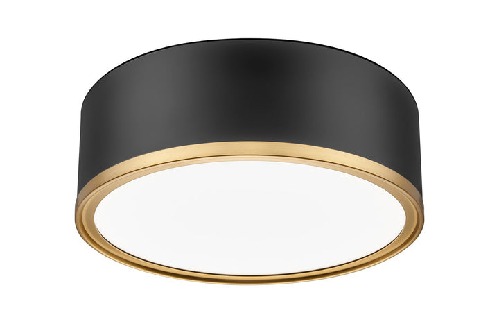 Z-Lite Canada - 1018F12-MB-MGLD-LED - LED Flush Mount - Bradley - Matte Black + Modern Gold