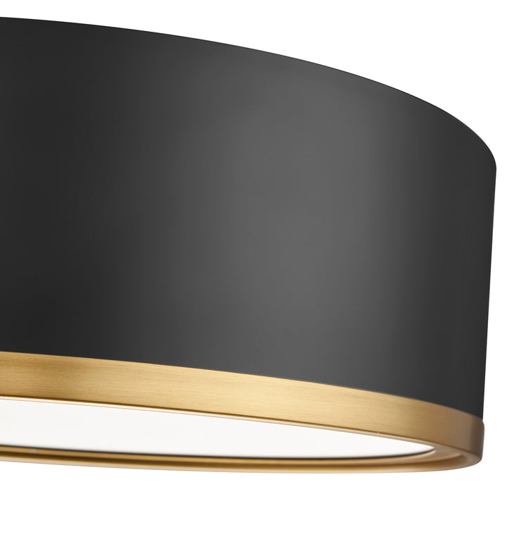 Z-Lite Canada - 1018F12-MB-MGLD-LED - LED Flush Mount - Bradley - Matte Black + Modern Gold