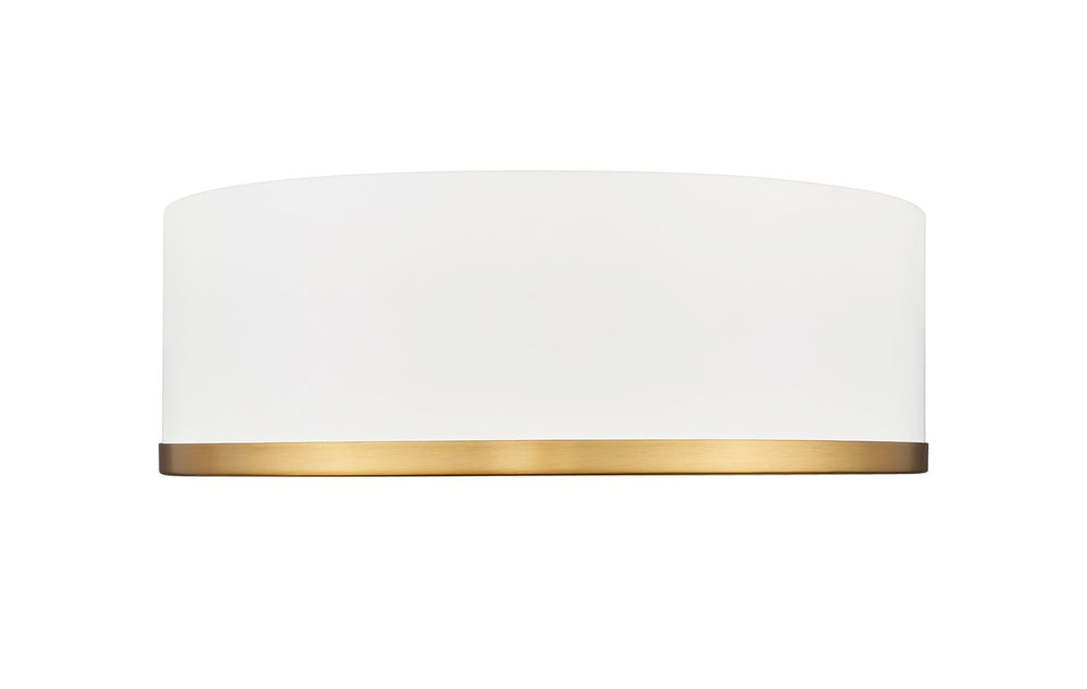 Z-Lite Canada - 1018F12-MW-MGLD-LED - LED Flush Mount - Bradley - Matte White + Modern Gold