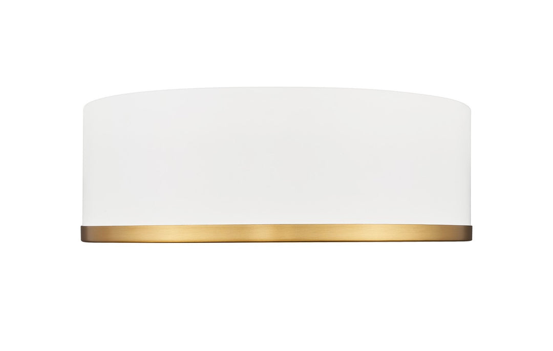 Z-Lite Canada - 1018F12-MW-MGLD-LED - LED Flush Mount - Bradley - Matte White + Modern Gold