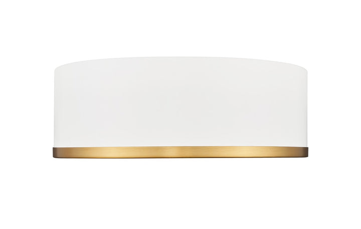 Z-Lite Canada - 1018F12-MW-MGLD-LED - LED Flush Mount - Bradley - Matte White + Modern Gold