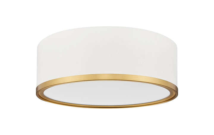 Z-Lite Canada - 1018F12-MW-MGLD-LED - LED Flush Mount - Bradley - Matte White + Modern Gold