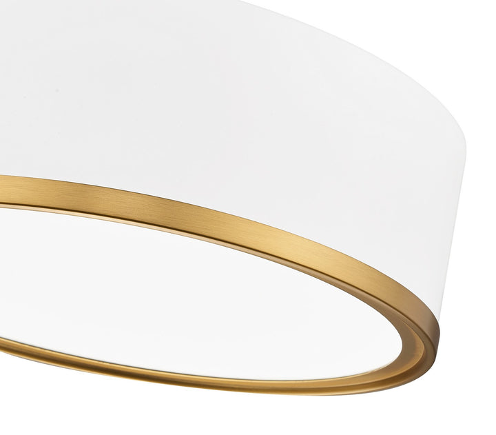 Z-Lite Canada - 1018F12-MW-MGLD-LED - LED Flush Mount - Bradley - Matte White + Modern Gold
